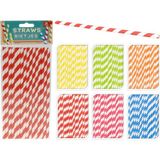 Matmel Houseware 16'lı Kağıt Pipet - Asorti - Çok Renkli