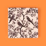 Matmel Kitchen Kuşlar Taş Bardak Altlığı - Renkli - 10X10 cm - Çok Renkli - meşrubat bardağı