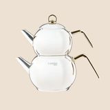 Matmel Kitchen Solena Çaydanlık - Gri - 2 Lt + 1 Lt - Çok Renkli