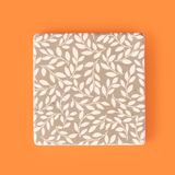 Matmel Kitchen Yapraklar Taş Bardak Altlığı - Renkli - 10X10 cm - TEK EBAT