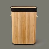Matmel Living Bambu Çamaşır Sepeti - Siyah - 60 Lt