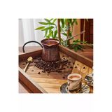MATMEL Metal Desenli Cezve No:6 - Kahverengi - 390 ml