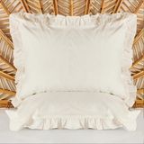 Matmel Soft Basic Fırfırlı 2'li Yastık Kılıfı - Ekru - 50X70 cm