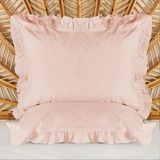 Matmel Soft Basic Fırfırlı 2'li Yastık Kılıfı - Gül Kurusu - 50X70 cm