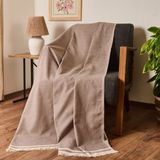 Matmel Soft Dalinda Koltuk Şalı - Kahverengi - 170X230 cm - 10 x 10 cm - Çok Renkli