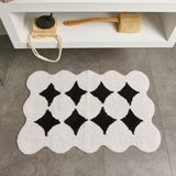 Matmel Soft Elegant Curves Tufting Banyo Paspası - Siyah - 60X90 cm - Renkli