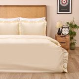 Matmel Soft Fırfırlı Çift Kişilik Nevresim Takımı - Bej - Renkli - 100 x 100 cm