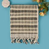 Matmel Soft Greta Yüz Havlusu - Ekru / Siyah - 50X90 cm - Çok Renkli