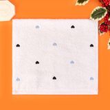 Matmel Soft Kalp Nakışlı El Havlusu - Ekru / Siyah - 30X50 cm - 100 cm - Renkli