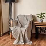 Matmel Soft Waffle Koltuk Şalı - Ekru / Siyah - 120X170 cm - 1,5 x 0,7 m - Çok Renkli