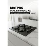Matpro Kumtel Set Üstü Ocak Koruyucu Silikon Mat - Siyah