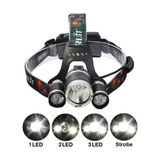Matra Boruit T6 Kafa Feneri 5000 Lumens 3xcree Xm-T6+2r5 Lamba LED Kamp Lambası