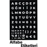 Matrak Şeyler 700 Adet Yapışkanlı Harf Rakam Sembol Etiket Seti - 10 Yaprak Siyah Beyaz Okul, Defter ve Dolap Düzenleme Stickerı (13.5x19.5 cm)