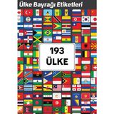 Matrak Şeyler Dünya Ülkeleri Bayrak Çıkartma Seti 194 Ülke 4x3 cm Sticker Okul Proje Etiketi
