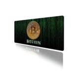 Matrix Bitcoin Oyun Gaming Klavye Mouse Pad Masa Matı 70x30cm Kaymaz Kauçuk Taban Dikişli Kenar