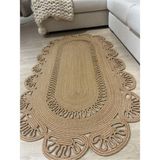 Matrix Jüt Kilim, Paspas, Mutfak Halısı, Banyo Paspası, Kilim, Halı, Oturma Odası Halısı - Bej - 100 x 300 cm
