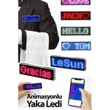 Matrix Kayan Led Yaka Rozeti Kontrollü Dijital Etiket 9×3Cm