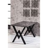 Matrix Wega Bendir Mermer Desen 85X130 Mutfak Masası - Renkli