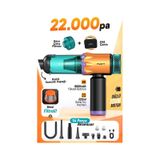 Matt MCV22 Şarjlı Araç Süpürgesi Sarı 22.000PA Güçlü Vakumlu Mini El Süpürgesi Type-C Şarjlı 220ML