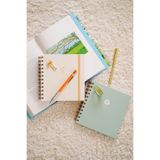 Matt Notebook 15x15 Cm Kare 2'li Set Spiralli Çizgili Tarihsiz Not Defteri Papatya