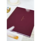Matt Notebook 2026-2027 16 Aylık Akademik Masaüstü Planlayıcı Takvim 25x35 cm - Bordo