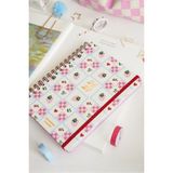 Matt Notebook 2026-2027 A5 Akademik Ajanda Spiralli 15X21 cm - 16 Aylık - Motivasyon Sayfalı Çilek - Pembe