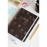 Matt Notebook 2026-2027 A5 Akademik Ajanda Spiralli 15X21 cm - 16 Aylık - Motivasyon Sayfalı Fiyonk - Kahverengi