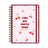 Matt Notebook 2026-2027 A5 Akademik Ajanda Spiralli 15x21 cm - 17 Aylık Kiraz