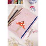 Matt Notebook 2026-2027 A5 Akademik Ajanda Spiralli 15X21 cm - 17 Aylık - Pembe