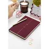 Matt Notebook 2026-2027 A5 Keten Akademik Ajanda 15X21 cm - 17 Aylık Bordo