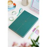Matt Notebook 2026-2027 A5 Keten Akademik Ajanda 15X21 cm - 17 Aylık Koyu Yeşil