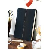 Matt Notebook 2026-2027 A5 Keten Akademik Ajanda 15X21 cm - 17 Aylık Siyah