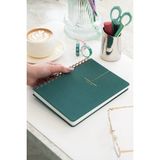 Matt Notebook 2026-2027 A5 Keten Akademik Ajanda Spiralli 15X21 cm - 17 Aylık Koyu Yeşil