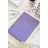 Matt Notebook 2026-2027 A5 Keten Akademik Ajanda Spiralli 15X21 cm - 17 Aylık Lila