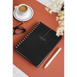 Matt Notebook 2026-2027 A5 Keten Akademik Ajanda Spiralli 15X21 cm - 17 Aylık Siyah