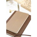 Matt Notebook 2026 Yılı 12 Aylık Sütlü Kahve Haftalık Keten Cep Ajandası