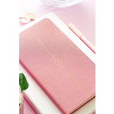 Matt Notebook 2026 Yılı Haftalık Keten Cep Ajandası 12 Aylık Pembe