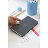 Matt Notebook 2027 Yılı Haftalık Keten 9X17 cm Cep Ajandası 12 Aylık Füme