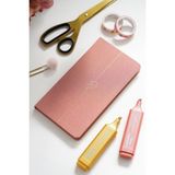 Matt Notebook 2027 Yılı Haftalık Keten 9X17 cm Cep Ajandası 12 Aylık Pembe