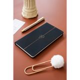 Matt Notebook 2027 Yılı Haftalık Keten 9X17 cm Cep Ajandası 12 Aylık Siyah