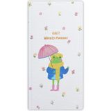 Matt Notebook 2027 Yılı Keten Haftalık Planlayıcı Kareli Cep Ajandası 9X18 cm Kurbağa - Çok Renkli
