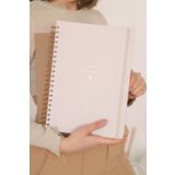 Matt Notebook 20X28 cm A4 Lastikli Spiralli Sert Kapak Not Defteri Çizgili Bej