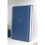 Matt Notebook 20X28 cm A4 Lastikli Spiralli Sert Kapak Not Defteri Çizgili Lacivert