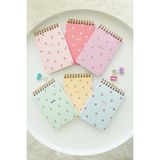 Matt Notebook 6'lı Meyve Desenli Cep Defteri Bloknot Seti 9x13 cm Çizgili Karton Kapak