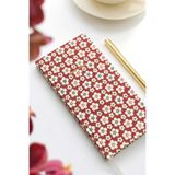 Matt Notebook 9x18 cm Keten Süresiz Haftalık Planlayıcı Kareli Cep Ajandası Çiçekler