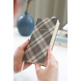 Matt Notebook 9x18 cm Keten Süresiz Haftalık Planlayıcı Kareli Cep Ajandası Ekose