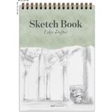 Matt Notebook A4 Eskiz Defteri Sketch Book 50 Yaprak 150 gr Kalın Kağıt - Yeşil