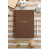 Matt Notebook A5 15X21 cm Spiralli Keten Not Defteri Kahverengi