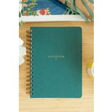 Matt Notebook A5 15X21 cm Spiralli Keten Not Defteri Koyu Yeşil