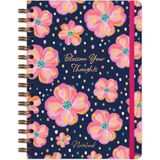 Matt Notebook A5 15X21 cm Spiralli Lastikli Düz, Çizgisiz Tarihsiz Not Defteri Çiçekler